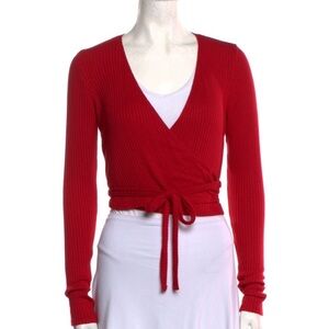 Reformation Knit Wrap Top